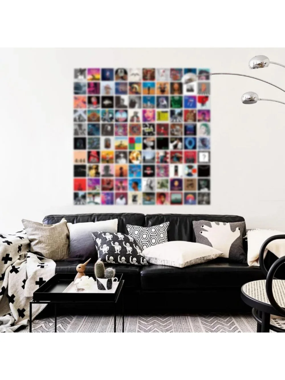 100 Pcs 5x5 Inch Wall Collage Kit | Music, Album Cover & Rapper Posters for